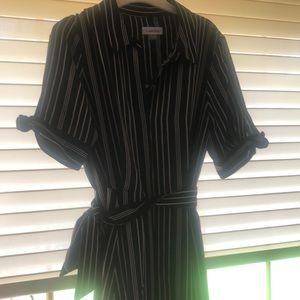 Striped Calvin Klein dress with pockets